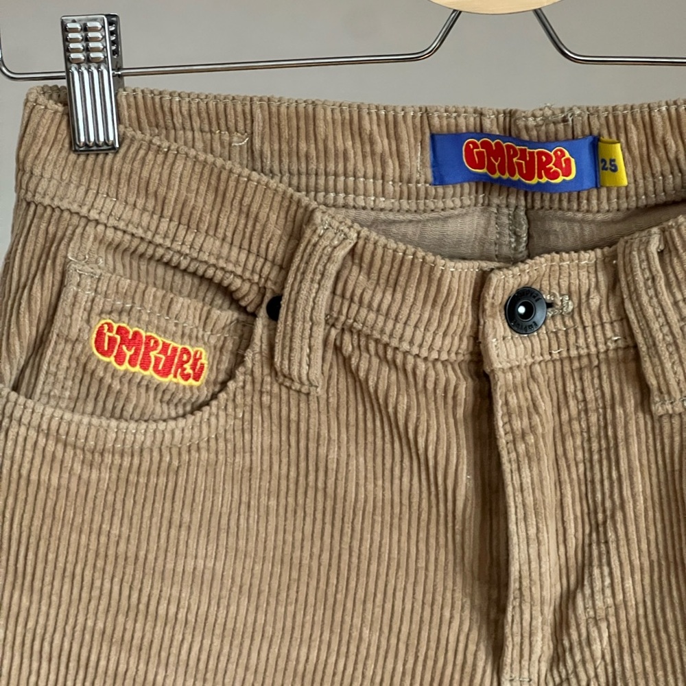 Empyre Loose Fit Khaki Tan Corduroy Skate Pants Size 25 Petite